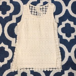 Cream lace detail top